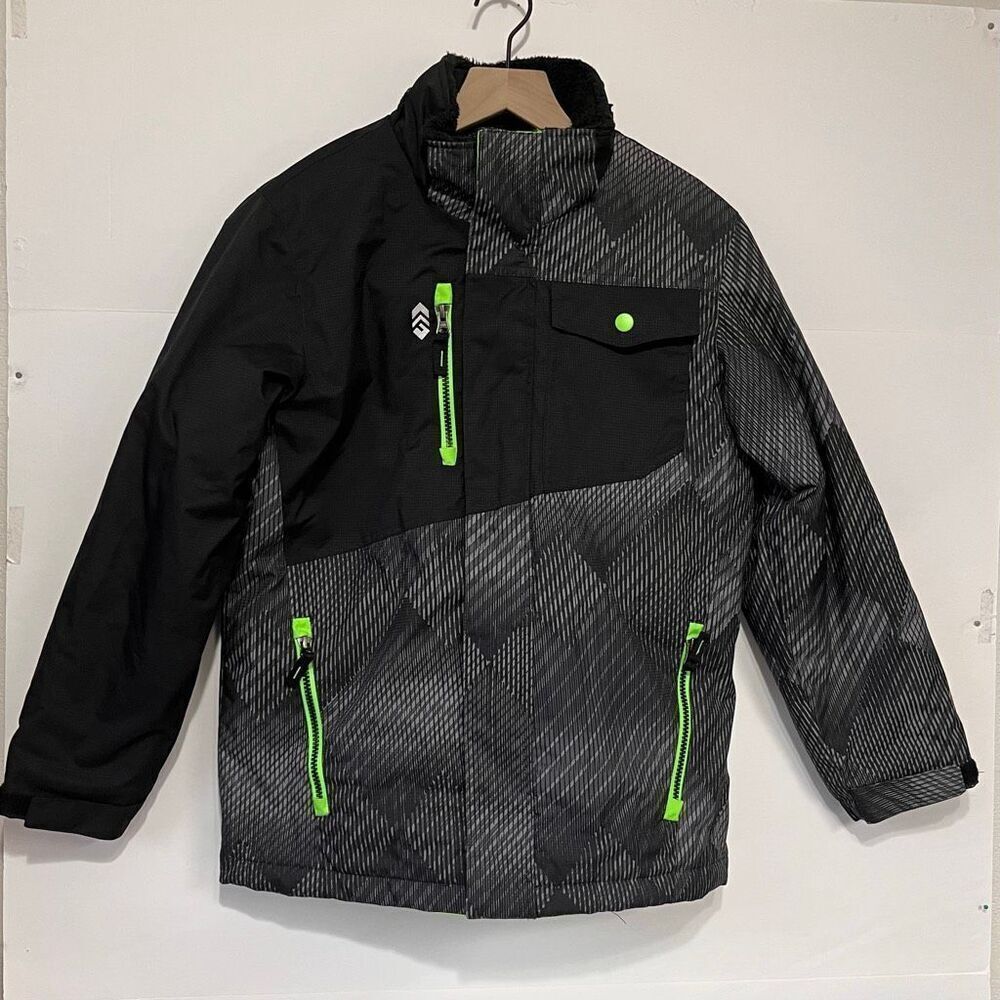 Free Country Black And Green Winter Jacket   Boys Size M (10-12)